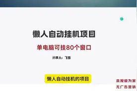 电脑挂机项目也有收入？价值1280教程详细拆解视频封面
