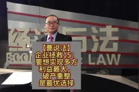 企业拯救15：要想实现多方利益最大，破产重整是最优选择视频封面