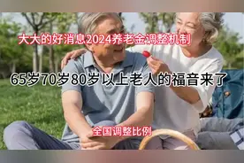 大大的好消息，2024养老金调整机制，65岁70岁80岁老人的福音来了视频封面