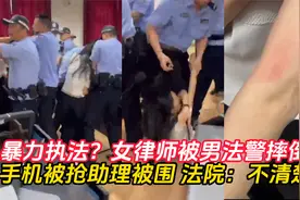 暴力执法？女律师被男法警摔倒 手机被抢助理被围 法院：不清楚视频封面