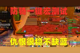 魔兽世界:适合新手朋友的防骑一键宏，仇恨很稳蓝也够不会封号