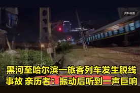 黑河至哈尔滨一旅客列车发生脱线事故 亲历者振动后听到一声巨响视频封面