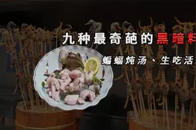 9种让吃货“胆寒”的奇葩美食，油炸蜘蛛、蝎子，蝙蝠炖汤!视频封面