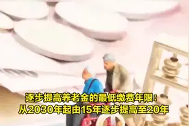 逐步提高养老金的最低缴费年限：从2030年起由15年逐步提高至20年视频封面