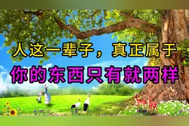人这一辈子，真正属于你的东西只有就两样，千万别不当回事儿视频封面