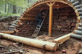 独自在森林里挖了一个洞，把它变成一个神奇的小屋，从开始到结束视频封面