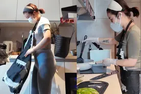 女子穿瑜伽裤上门做饭月入2万引质疑，本人：瑜伽裤是日常穿搭视频封面