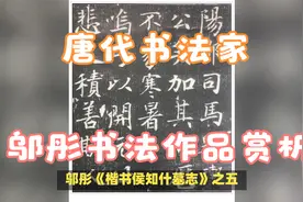 唐代邬彤楷书杰作：《唐故渔阳郡长史侯府君墓志》赏析视频封面