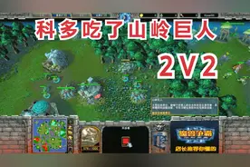 科多兽吃了山岭巨人 Fly+卡号 VS 彩色+infi 2V2 魔兽争霸