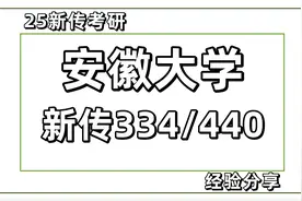 25安徽大学新闻与传播考研334/440视频封面