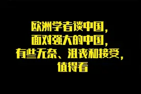 欧洲学者谈中国，面对强大的中国，有些无奈、沮丧和接受，值得看