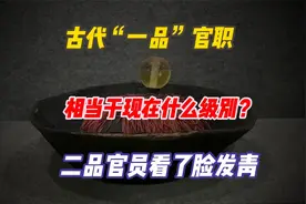 古代“一品”官职，相当于现在什么级别？二品官员看了脸发青视频封面