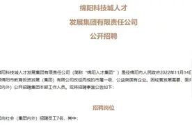 绵阳科技城人才发展集团有限责任公司招聘公告视频封面