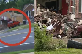 美国73岁老人开车时速160公里腾空横飞撞上民宅 现场曝光视频封面