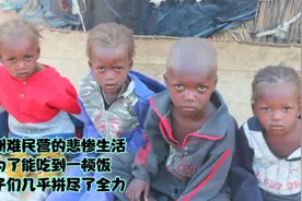 非洲难民营的悲惨生活，为了能吃到一顿饭，孩子们几乎拼尽了全力视频封面