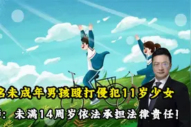 2名未成年男孩殴打侵犯11岁少女，律师：未满14周岁承担法律责任视频封面
