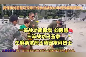 一等战功蔺保旗 刘恩慧、三等战功马玉章麻栗坡烈士陵园祭拜烈士