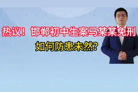 热议！邯郸初中生案马某某免刑，如何防患未然？视频封面