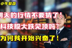 明天的行情不要猜了！ 科技股大跌见顶吗？ 为何我开始兴奋了！视频封面