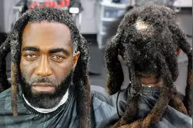 小伙这是几年没洗头了，脏辫把理发师都看懵了，剃剪出来傻了眼