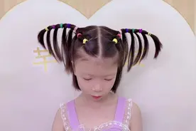 最近很火的扫帚发型，给短发女儿也安排一下，结果好看吗？