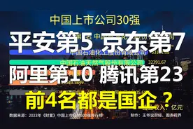 中国上市公司30强公布：平安第5，京东第7，阿里第10，腾讯第23？视频封面