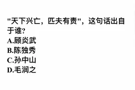天下兴亡，匹夫有责，这句话出自谁？视频封面