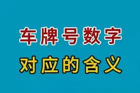 车牌号数字对应的含义视频封面