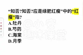 “知否?知否?应是绿肥红瘦”中的“红瘦”指？难倒学霸视频封面