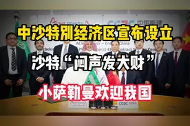 中沙特别经济区宣布设立，沙特“闷声发大财”，小萨勒曼欢迎我国视频封面