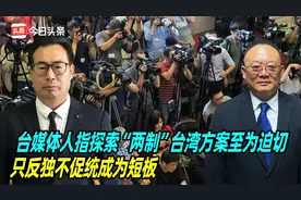 台媒体人指探索“两制”台湾方案至为迫切，只反独不促统成为短板视频封面