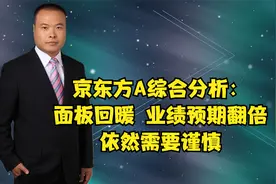 京东方A综合分析：面板回暖，业绩预期翻倍，依然需要谨慎视频封面