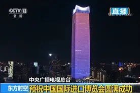 中央广播电视总台灯光秀庆祝进博会视频封面