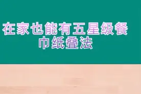 五星级才有纸巾叠法，你学会了吗？