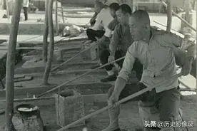 老照片：1940年的遵化县，日本人在茅山金矿淘金过程图片