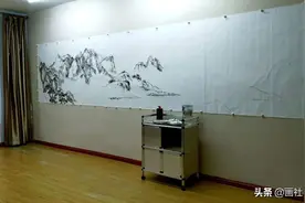 魏宏声为北京大兴国际机场的绘制的大幅山水图片