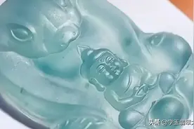变废为宝‖一个摔坏的翡翠观音，如何重新雕刻成另外一件成品图片