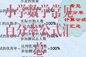 小学数学常见的百分率计算公式汇总，快替孩子收藏起来吧