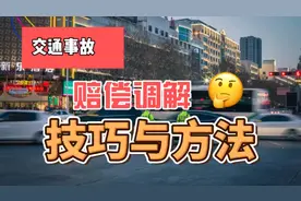 发生交通事故，民事赔偿调解的技巧与方法。视频封面