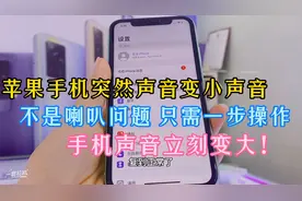 苹果手机音量突然变小，不是喇叭问题 只需一步操作 声音立马恢复视频封面
