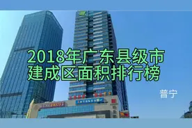 2018年广东县级市建成区面积排行榜视频封面