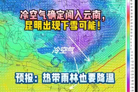 冷空气确定闯入云南，昆明出现下雪可能！预报：热带雨林也要降温视频封面