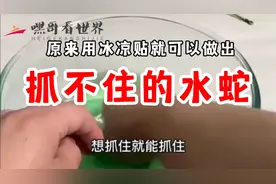 原来用冰凉贴就可以做出抓不住的水蛇