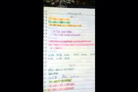 我每天上英语课都会记一两页的笔记。    快来给我打分吧！视频封面