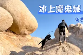 带狗狗来到冰上魔鬼城，全是巨型石头蛋，没想到航拍视角这么漂亮视频封面