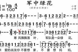 《军中绿花》有声简谱领你唱，不跑调，节奏好.视频封面