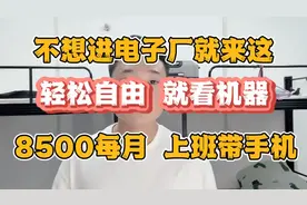 不想进电子厂 就来这 工作轻松自由 就看机器 上班还能带手机