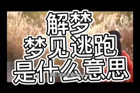 解梦，梦见逃跑是什么意思视频封面