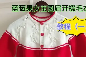 石家庄60后退休教师 教网友蓝莓果女宝圆肩开襟毛衣 教程（一）视频封面