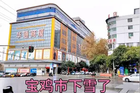 陕西宝鸡市下雪了，老城区永兴巷天冷人少，住的60元宾馆太冷了视频封面
